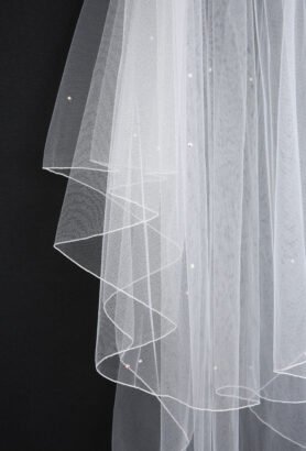 Luxe Satin Band Veil - Emma Bridals