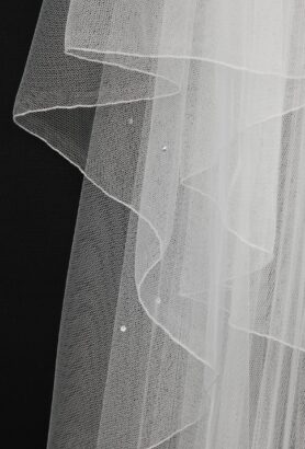 Luxe Satin Band Veil - Emma Bridals