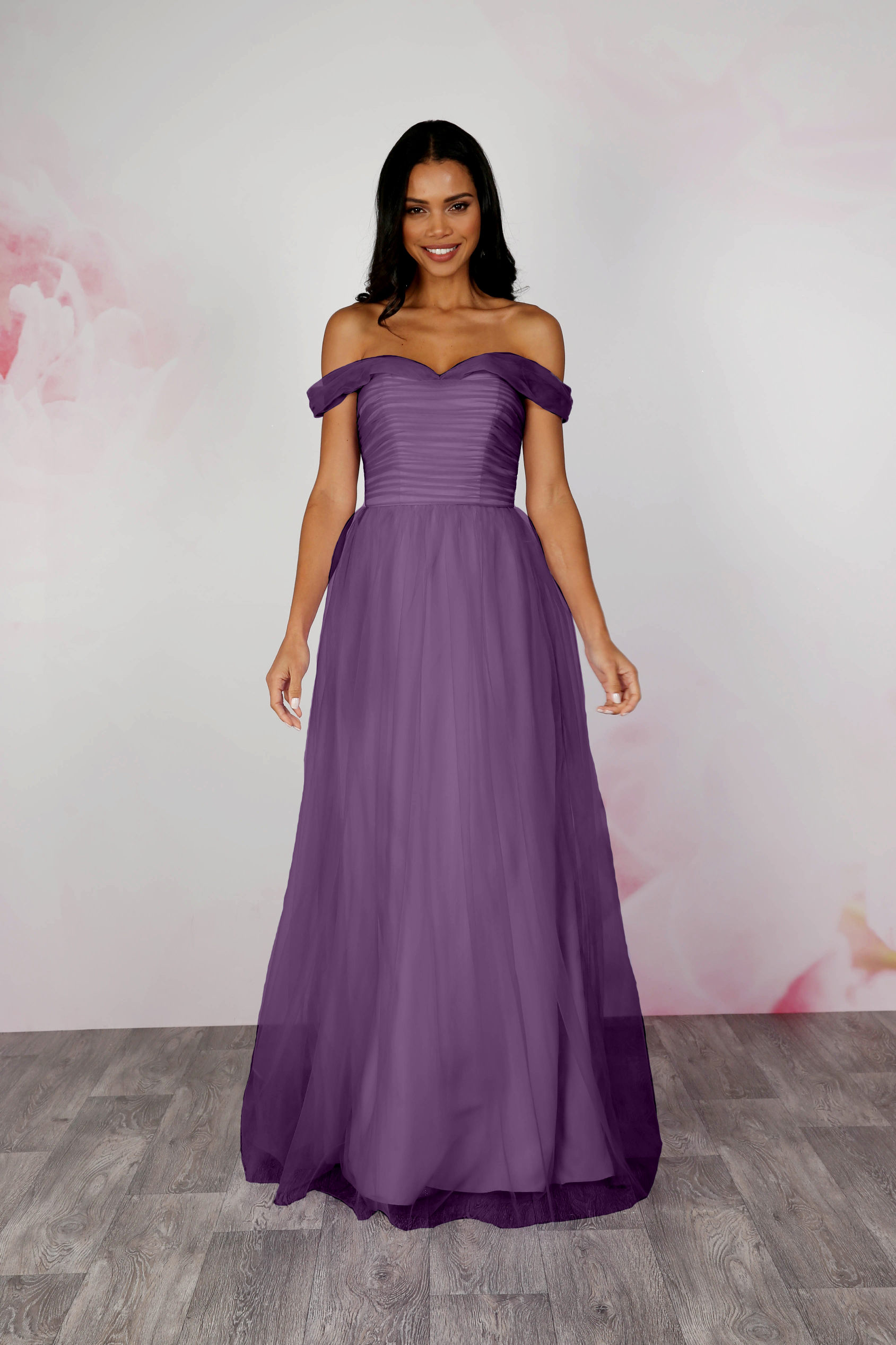  EAGLEG Off Shoulder Ruched Waist Dress Formal Dresses for Women  Party (Color : Purple, Size : L) : Clothing, Shoes & Jewelry
